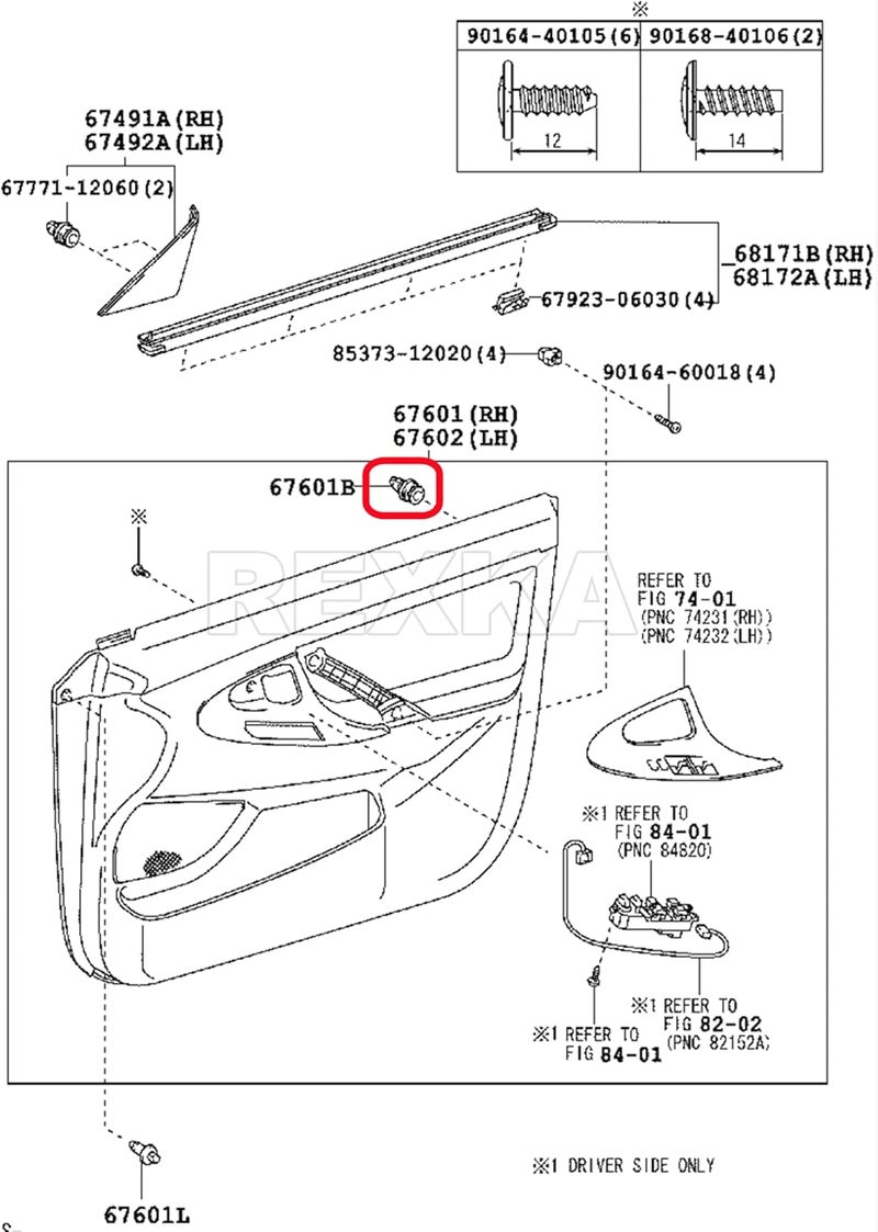 Rexka 25pcs Door Trim Panel Retainers Clips Compatible with Lexus Toyota 90467-A0005 Camry, FJ Cruiser, High Lander, RAV4, 4-Runner ES 350, GX 470, is 250, is 350, is F, LS 460 & LS 600HL - Image 5